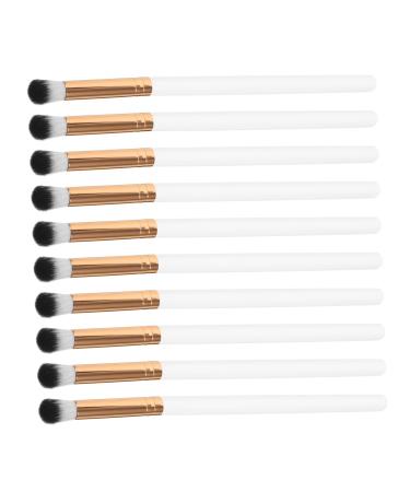 Baluue 10pcs Makeup Brush Make up Eyeshadow Brush Eye Makeup Tool Concealer Brush White Wooden Handle