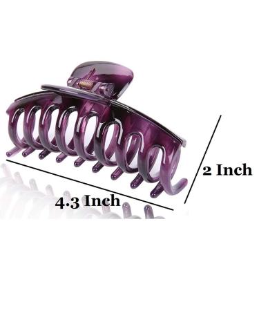 Liasun 4.3 Jelly Color Hair Claw Clip - Acrylic Hair Barrettes for Women & Girls (B-Purple) - Buy Online on GoSupps.com