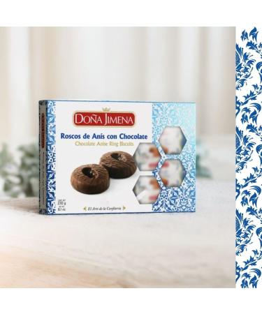Chocolate-coated Anise Roscos Supreme Quality Typical Christmas Treat Artisan Recipe 230g - Buy Online on GoSupps.com