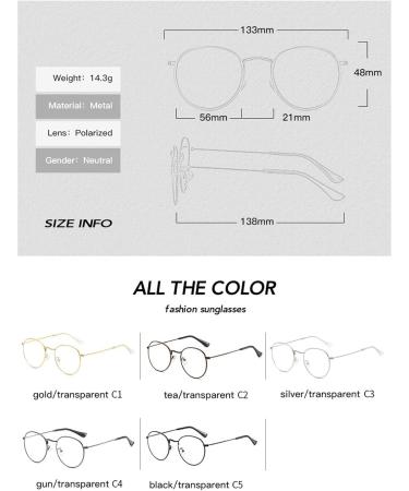 MIGOO Classic Round Blue Light Filter Glasses - Retro Metal Frame Unisex Nerd Eyewear (Brown) - No Prescription Needed International Shipping - Buy Online on GoSupps.com