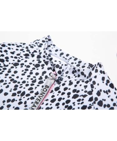 Bonverano Baby Girls Swimsuit UPF 50+ Long-Sleeve Zipper Bathing Suit 18-24 Months Black White - Buy Online on GoSupps.com