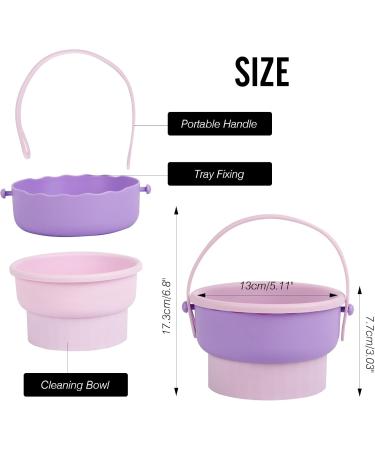 Silicone Makeup Brush Cleaner Mat 2 In 1 Hangable Makeup Brush Cleaning Bowl with Drying Makeup Brush Holder Multifunctional Cleaning Tools for Makeup Brushes Makeup Sponge Powder Puff (Purple) - Buy Online on GoSupps.com