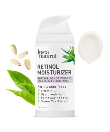 InstaNatural Retinol Moisturizer | Anti-Aging Cream 3.4 fl oz (100 ml) - Youthful Skin Solution - Buy Online on GoSupps.com