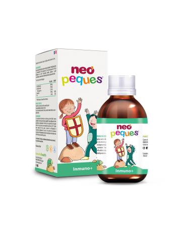 NEO PEQUES - Inmuno+ - Sirop pour Renforcer les D fenses des Enfants - Compl ment Alimentaire pour Enfants avec Reishi Acerola Vitamine C et Zinc - Saveur Fruits - 150 ml