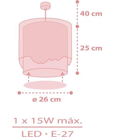 Dalber Whale Dreams Pink Children's Pendant & Ceiling Lamp - Perfect for Kids' Rooms | E27 - 61172S - Buy Online on GoSupps.com