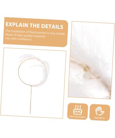 Angoily Cake Picks Cupcake Topper Cake Decoration Cake Pick Party Supplies White Paper Cup Pearl - Buy Online on GoSupps.com