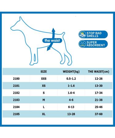 BPS BPS-2180 Disposable Dog Diapers XXS - 16 Pack for Pets | Buy Now - Fast International Shipping - Buy Online on GoSupps.com