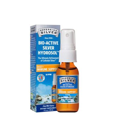 Sovereign Silver Bio-Active Silver Hydrosol Fine Mist Spray 10 ppm 1 fl oz (29 ml)