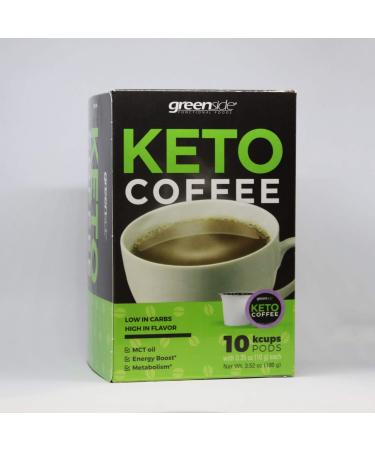 GREENSIDE | Coffee With Mct Oil | Energy Boosting Coffee Pods | 150 Mg | 10 Single Serve Pods | 0.35oz/10g Each | Feel Fresh & Active All Day | Friendly & Convenient - Buy Online on GoSupps.com