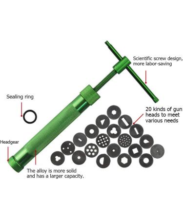 DIY Alloy Rotary Mold Tools Set | Soft Clay Gun Extruder with 20 Tips | Cake Sculpture Decorating Tool Set - Buy Online on GoSupps.com