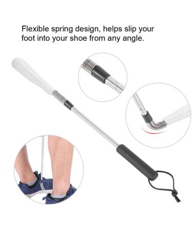 Long Handled Shoe Horn (16.3 Inch) - Metal Shoehorn for Men, Women, Kids - Extended Reach Assist for Seniors, Disabled - Dressing Aid, Sock Remover - Buy Online on GoSupps.com