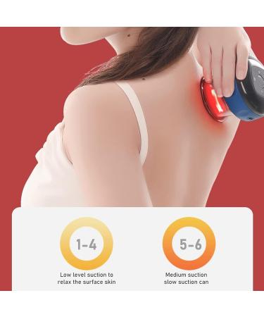Rechargeable Electrical Cupping Massage Device - 6/12 Gear Portable Professional Therapy Tool for Home & Travel (Blue) - Buy Online on GoSupps.com