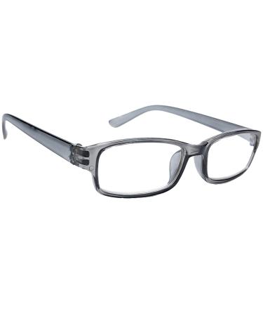 Morefaz New Unisex (women men) gray retro vintage reading glasses glasses +0.50 +1.0 +1.5 +2.5 +3.00 +4.00 Reading Glasses (TM) 0.75 Strength Gray