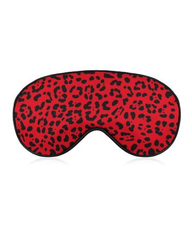 Jaguar Leopard with Black Spots Sleep Mask for Women Adjustable Sleeping Eye Shades Cover with Elastic Strap