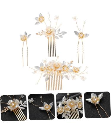 Angoily 2 Sets Hair Accessories Flower Decor Bridal Hair Pin Hair Decor Wedding Decor Bride Headpieces for Wedding Bridal Headpiece Flower Headpiece Zinc Alloy Pearl Women's Comb - Buy Online on GoSupps.com