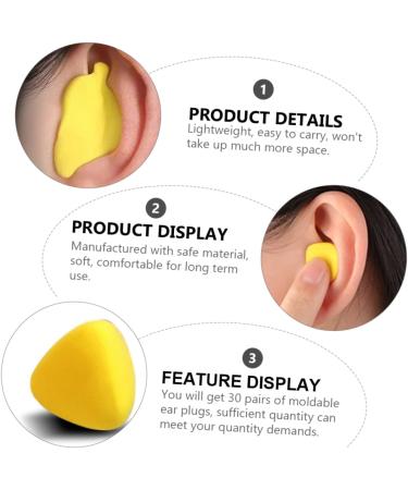 NOLITOY 30 Pairs Noise Cancelling Snoring Buds - Soft Foam Airplane Earplugs for Travel & Sleep - Buy Online on GoSupps.com