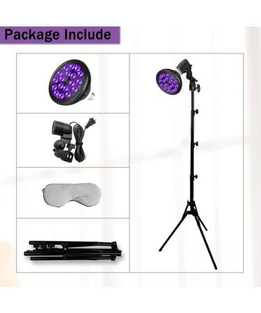 54W 460Nm Indoor Tanning Lamp with Adjustable Tripod Sun Light for Skin with Eye Protection Sun Glasses Blue Light for Face and Eye Protection - Buy Online on GoSupps.com