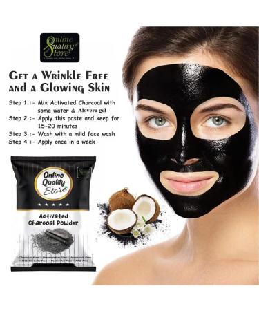 Metrey Herbotech Activated Charcoal Powder 100g Triple Filtered Coconut Shell for Skin and Hair All Skin Types - Buy Online on GoSupps.com