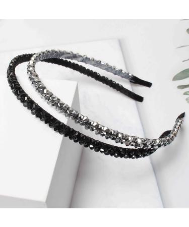 Sleek Crystal Rhinestone Headbands - 4 Pack for Women and Girls - Buy Online on GoSupps.com