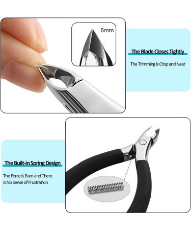 Cuticle Cutter Stainless Steel with Cuticle Pusher Professional Cuticle Nippers Set Cuticle Trimmer for Nails with Anti-slip Rubber Coated Handle Manicure Tools Cuticle Clippers Dead Skin Remover - Buy Online on GoSupps.com