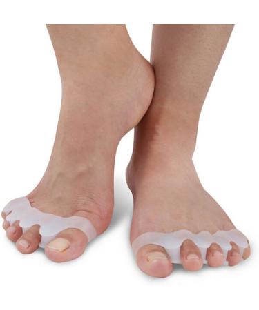 1 Pair Gel Toe Separators - Toe Spacers for Overlapping Toes & Bunion Corrector - Orthotic Stretchers for Men and Women (White) - Buy Online on GoSupps.com