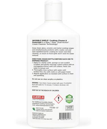 Invisible Shield Cooktop Cleaner & Protectant | Safe for Glass & Ceramic | 10 oz - International Shipping Available - Buy Online on GoSupps.com