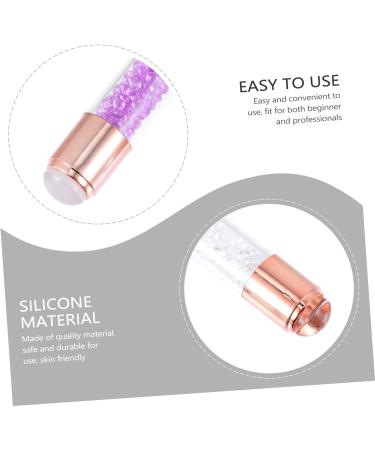 minkissy 2pcs Nail Stamp Nail Art Stamper Head French Tip Nail Tool Nail Art Stamp Tool Nail Art Stamper for French Manicure Nail Art Stamping Tools Silica Gel Template Purple Printing 11.50X2.00X2.00CM Purple - Buy Online on GoSupps.com