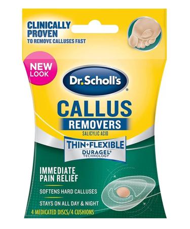 Dr Scholl's Duragel Callus Removers 4 Cushions + 4 Medicated Discs