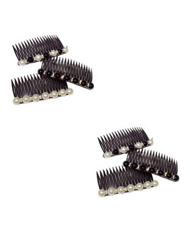 FRCOLOR Set of 6 comb headpiece pearl headpiece made of pearls rhinestone comb hair styling hair accessories combs tiara comb headdress made of rhinestone decorative comb headdress Korean version