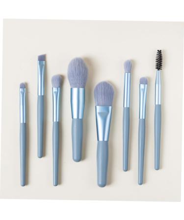 Baluue 8pcs Makeup Brush for Woman Mini Makeup Brushes Eyeshadow Makeup Brushes Facial Kit Wooden Blue 14x1x1cm Blue - Buy Online on GoSupps.com