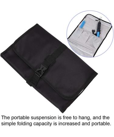 Hair Dryer Storage Bag Foldable Multi Pouches with Hook Hanger Curling Iron Travel Organizer Bag Waterproof Nylon Hair Blower Organization Bag for Airwrap Styler - Buy Online on GoSupps.com