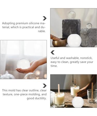 NUOBESTY 2 Pcs High Penetration Ball Circle Silicone Mold DIY Crystal Craft Mold Silicone Ball Mold Spherical Transparent 5X5cm - Buy Online on GoSupps.com