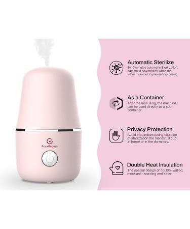 ROSA RUGOSA Menstrual Cup Sterilizer - 3-in-1 Steamer Cleaner for Period Cup - Auto Shut-Off - Leak-Free & Efficient - Buy Online on GoSupps.com