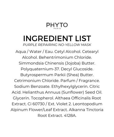 Phyto Purple Hair Mask for Blonde Hair | Neutralizes Yellow Tones & Reduces Brassiness | 200ml - Buy Online on GoSupps.com