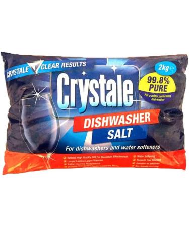 Crystale 5 x 2kg Dishwasher Salt With Welari Thank You Card Limescale Cleaner Kitchen Household Watermarks Remover (4kg) - Buy Online on GoSupps.com
