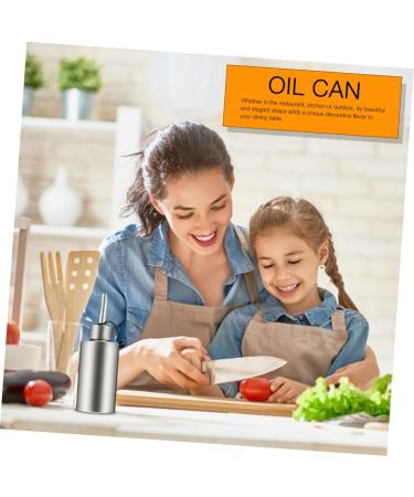 Zerodeko 1pc Stainless Steel Oil Pot Glass Olive Oil Pourer Olive with Spout Salad Glass Terrarium Olive Oil Decanter Steel Oiler Terrariums Vinegar Spout Bottle Dropshipping Kitchen Bottle 18X5.5X5.5CM Silver - Buy Online on GoSupps.com