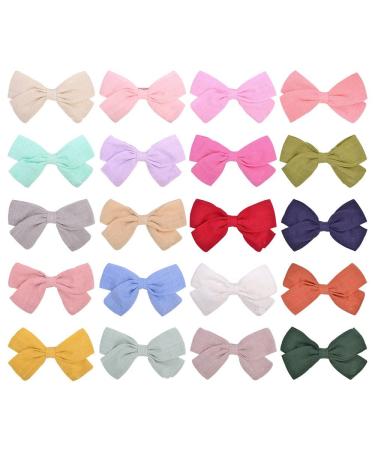 20 pairs of hair clips set small fully lined hair loops clips for girls handicrafts hairpins hairpins crocodile terminals hair clip accessories for babies girls toddlers (multi)