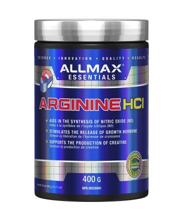 ALLMAX Nutrition Arginine Hcl - Maximum Strength + Absorption - Pharmaceutical Grade 400g 400 g (Pack of 1)