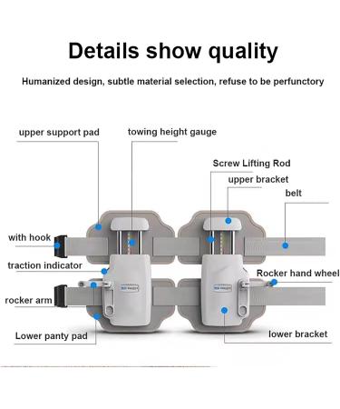 Zilook Lumbar Decompressor - Portable Manual Lumbar Traction Device for Herniated Discs | 450N Tensile Force Synchronous Design Physiological Arch Support - Buy Online on GoSupps.com