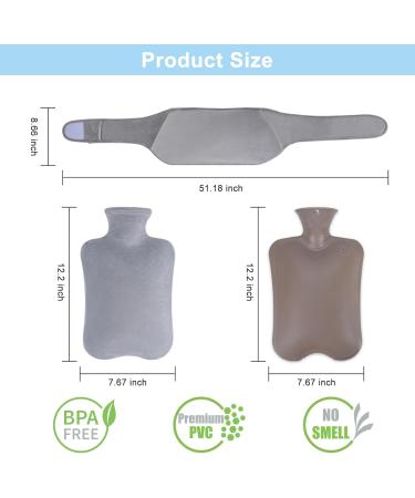 Buy 2L Soft Cover Hot Water Bottle - Ideal for Pain Relief Menstrual Cramps & Warmth | International Shipping - Buy Online on GoSupps.com