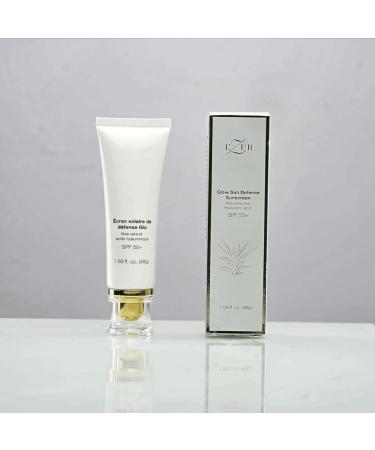 L'Zur Face Sunscreen SPF 50+ Glow Sun Defense Lotion Non-Greasy Ultimate Protection with Aloe Vera and Hyaluronic Face Moisturizing for Radiant Skin - 1.69-Fluid Ounce