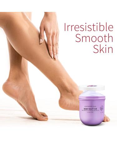 LOVERY Lavender Lilac Body Butter - Hydrating Shea Cream with Jojoba Oil & Vitamin E - Natural Moisturizer for Hands - 12 Fl Oz - International Shipping Available - Buy Online on GoSupps.com