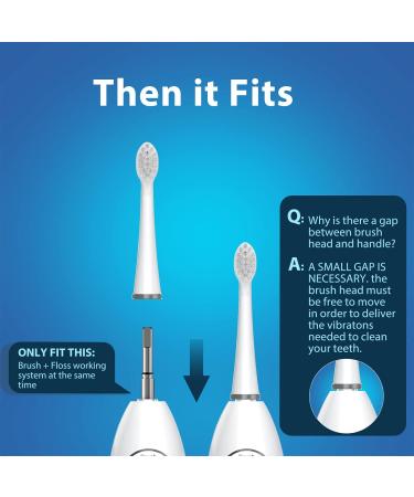 5 Count Replacement Flossing Toothbrush Heads for Water Pick SF-01/SF-02/SF-03/SF-04, Compact Design, White - with Crystal Cap - Buy Online on GoSupps.com