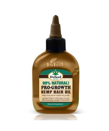 Difeel Hemp 99% Natural Hemp Hair Oil - Pro-Growth 2.5 ounce - Buy Online on GoSupps.com
