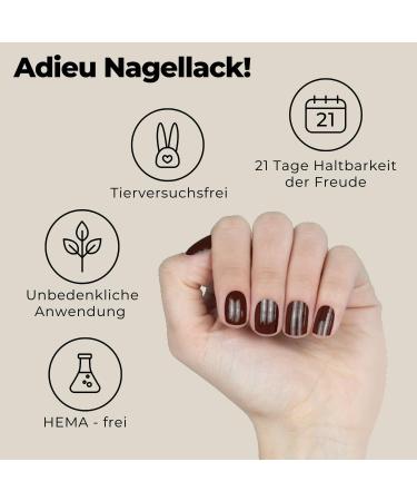 Original Miss Sophie Nail Foils - 24 Ultra-Thin Red Nail Polish Strips for Finger & Toenails | Compatible with Natural Acrylic Gel & Shellac Nails - Buy Online on GoSupps.com