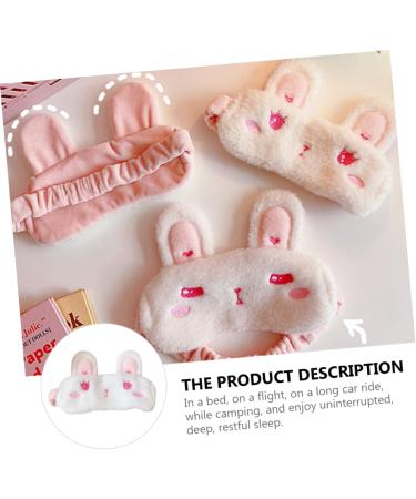 Healifty Bunny Ears Silk Eye Mask - Girl Stuffed Animals Sleeping Mask - Plush Material Blackout Eye Cover - Portable Fluffy Sleeping Mask - White 01 - Buy Online on GoSupps.com