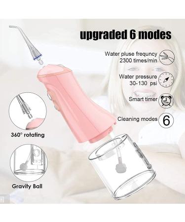 Water Flosser Professional Cordless Oral Irrigator - 320ML Portable Rechargeable & Waterproof 6 Modes 4 Jet Tips - Easy to Clean & Space-Saving - Buy Online on GoSupps.com