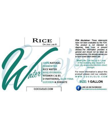 Dr Joe Lab Rice Water Growth Mix - Nourishing Toner with Rose Hydrosol & Aloe Vera for Oily Skin - Alcohol-Free Spray (128 oz) with 2 oz Sprayer - Buy Online on GoSupps.com