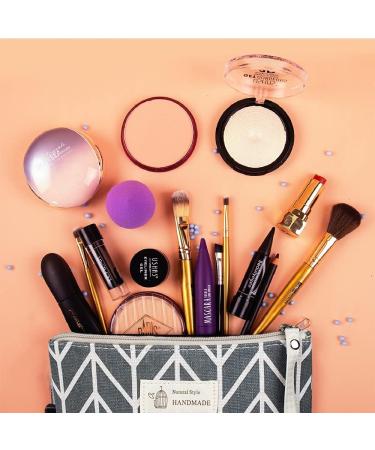 4 Pieces Cosmetic Bag Set | Small Canvas Makeup Organizer for Travel - Multi-functional Pouch for Lipstick Credit Cards & Keys - Buy Online on GoSupps.com