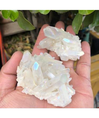 1pcs White Flame Aura Quartz Crystal Cluster Specimen Natural Stones and Minerals - Buy Online on GoSupps.com